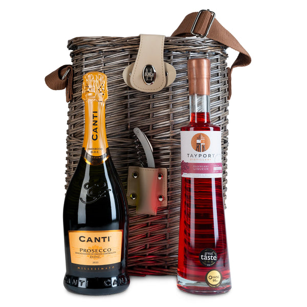 50cl Raspberry Liqueur & 70cl Prosecco with Cooler bag